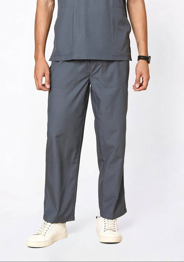 Classic Men's 2-Pocket (Heather grey) Scrub Bottom