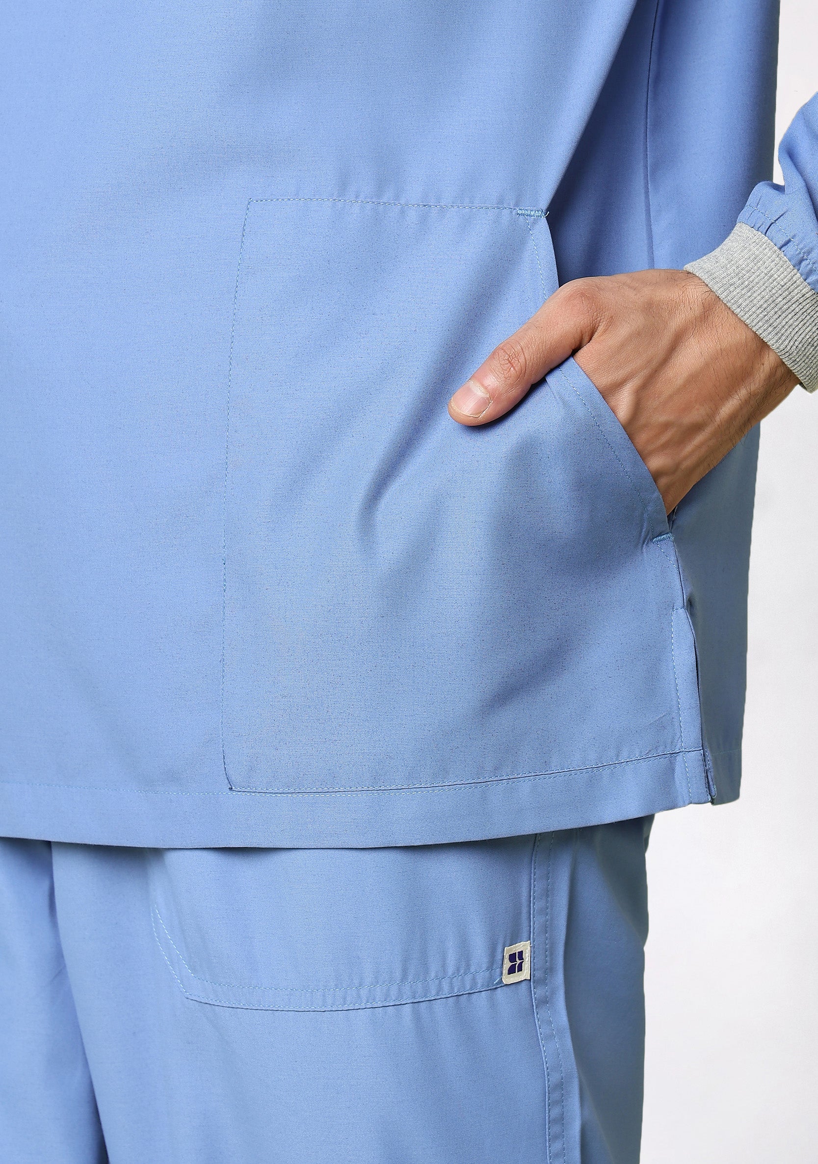 Classic Men's Longsleeves (Ceil Blue) Scrub - Image 3
