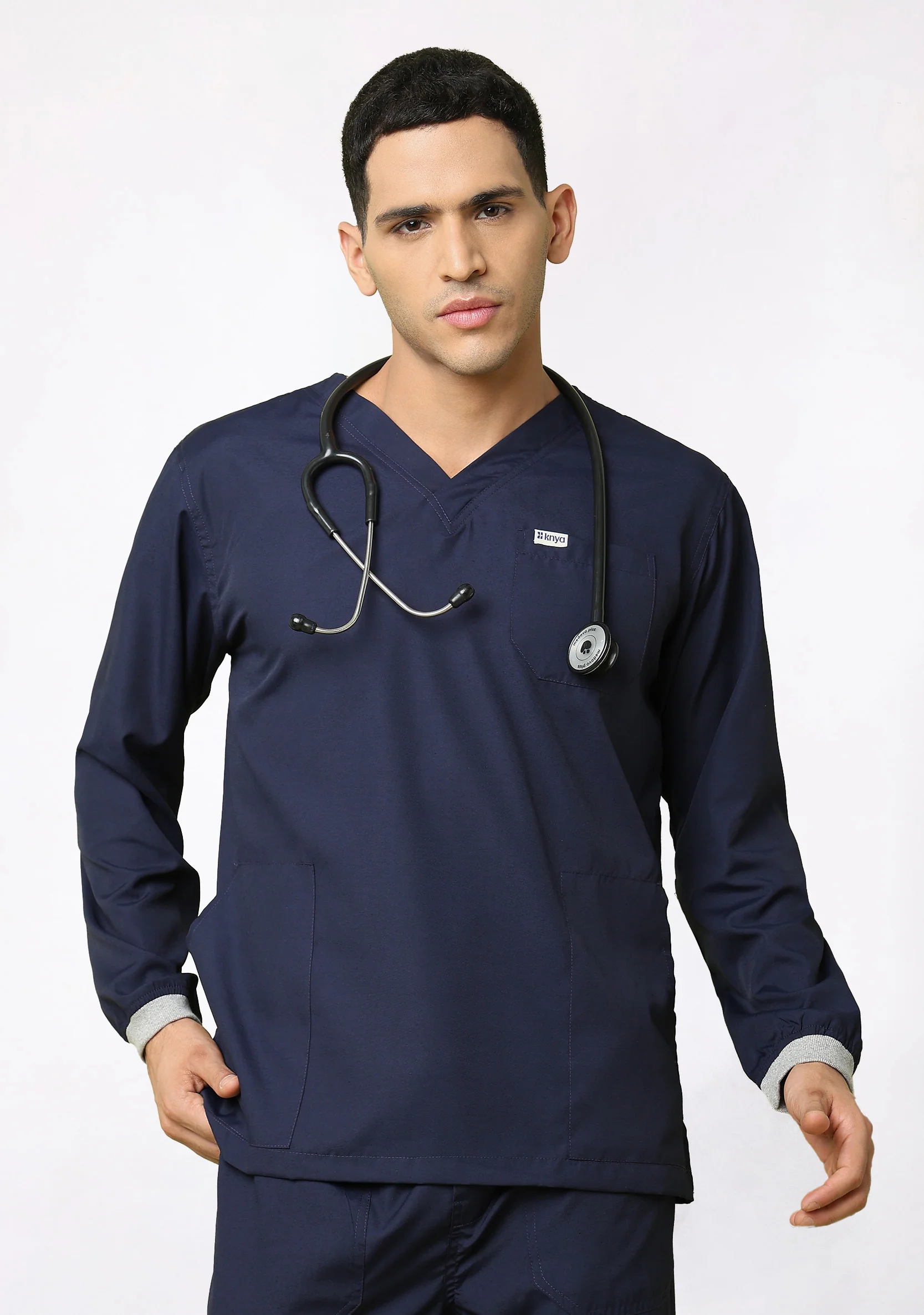 Classic Men's Longsleeves (Navy) Scrub - Image 6