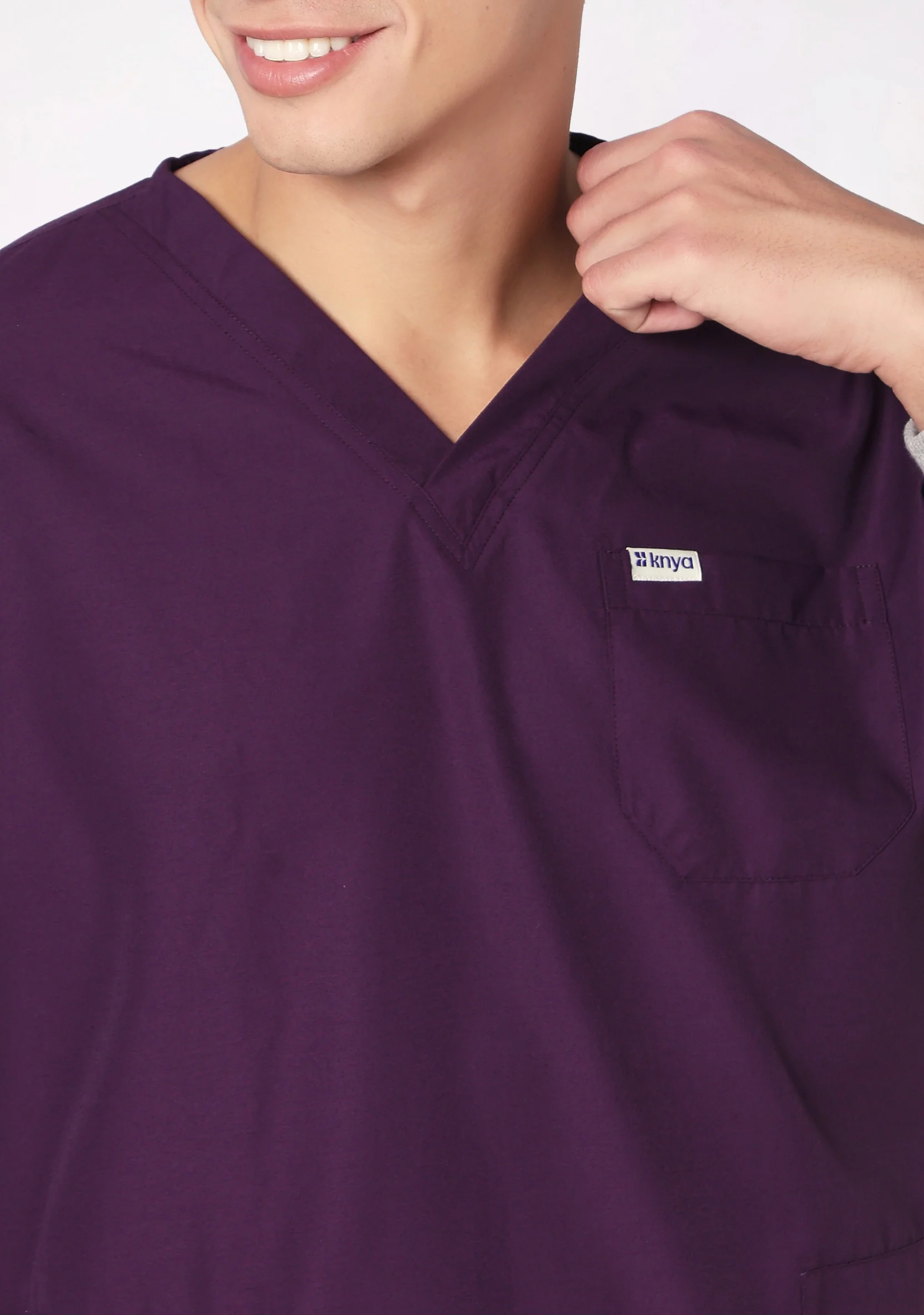 Classic Men's Longsleeves (Wine) Scrub - Image 2