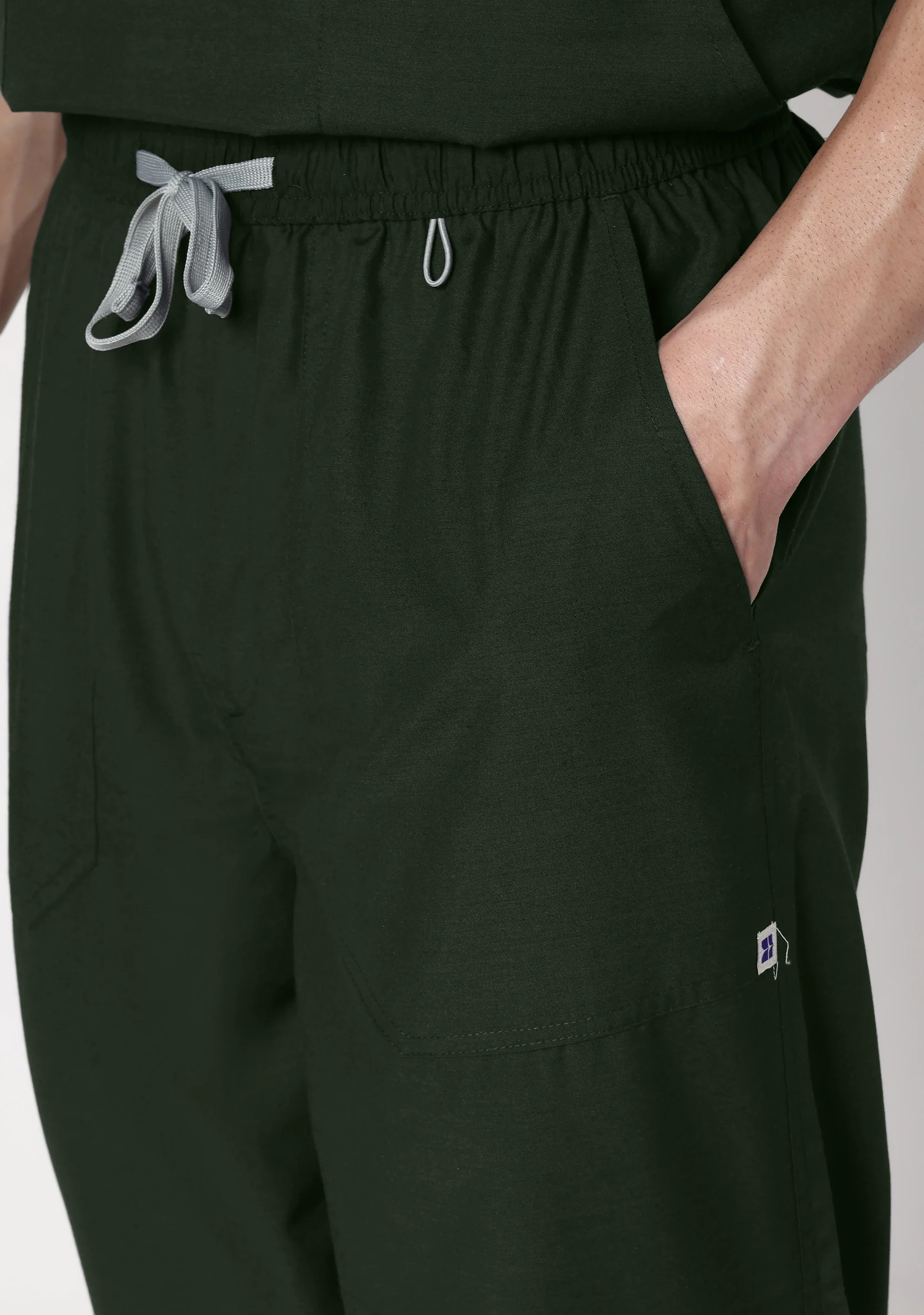 Classic Men's V-Neck (Military Green) Scrub - Image 7