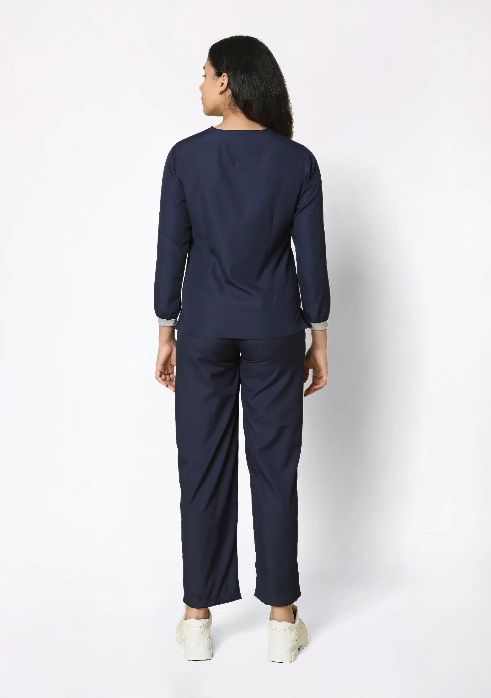 Classic Women's Longsleeves (Navy) Scrub - Image 5