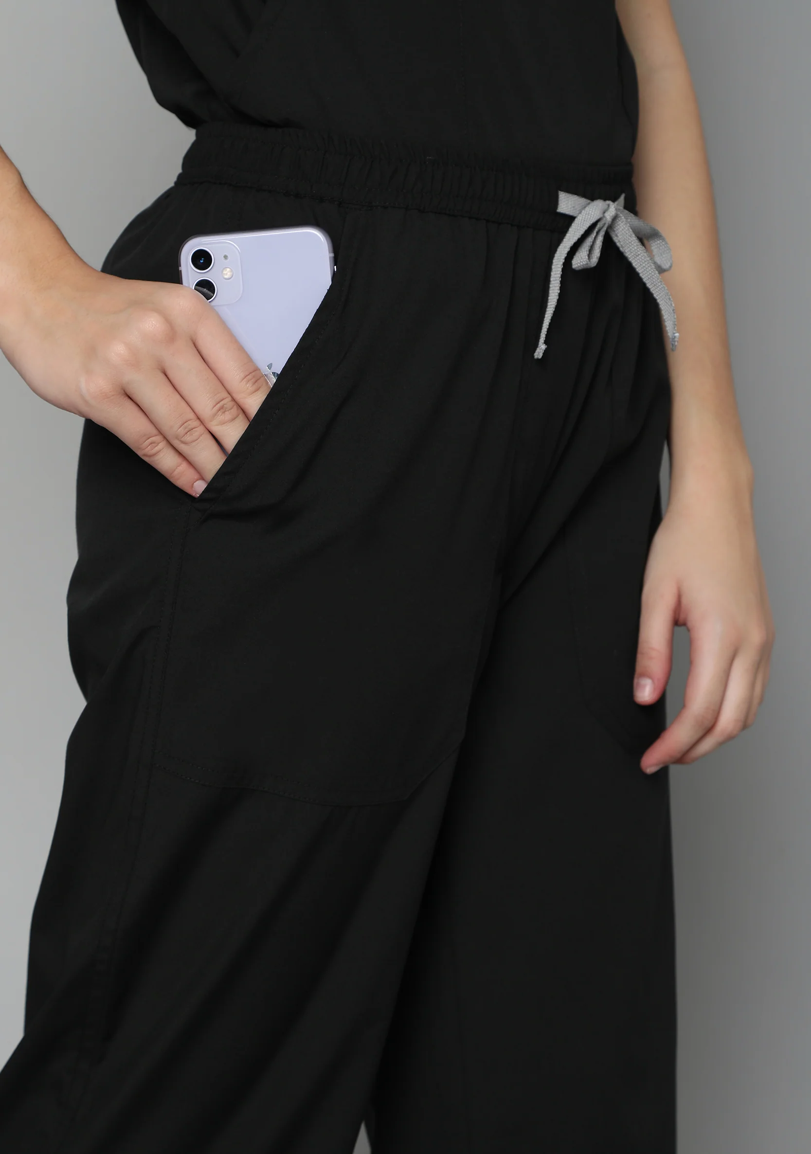 Classic Women's 2-Pocket (Black) Scrub Bottom - Image 5