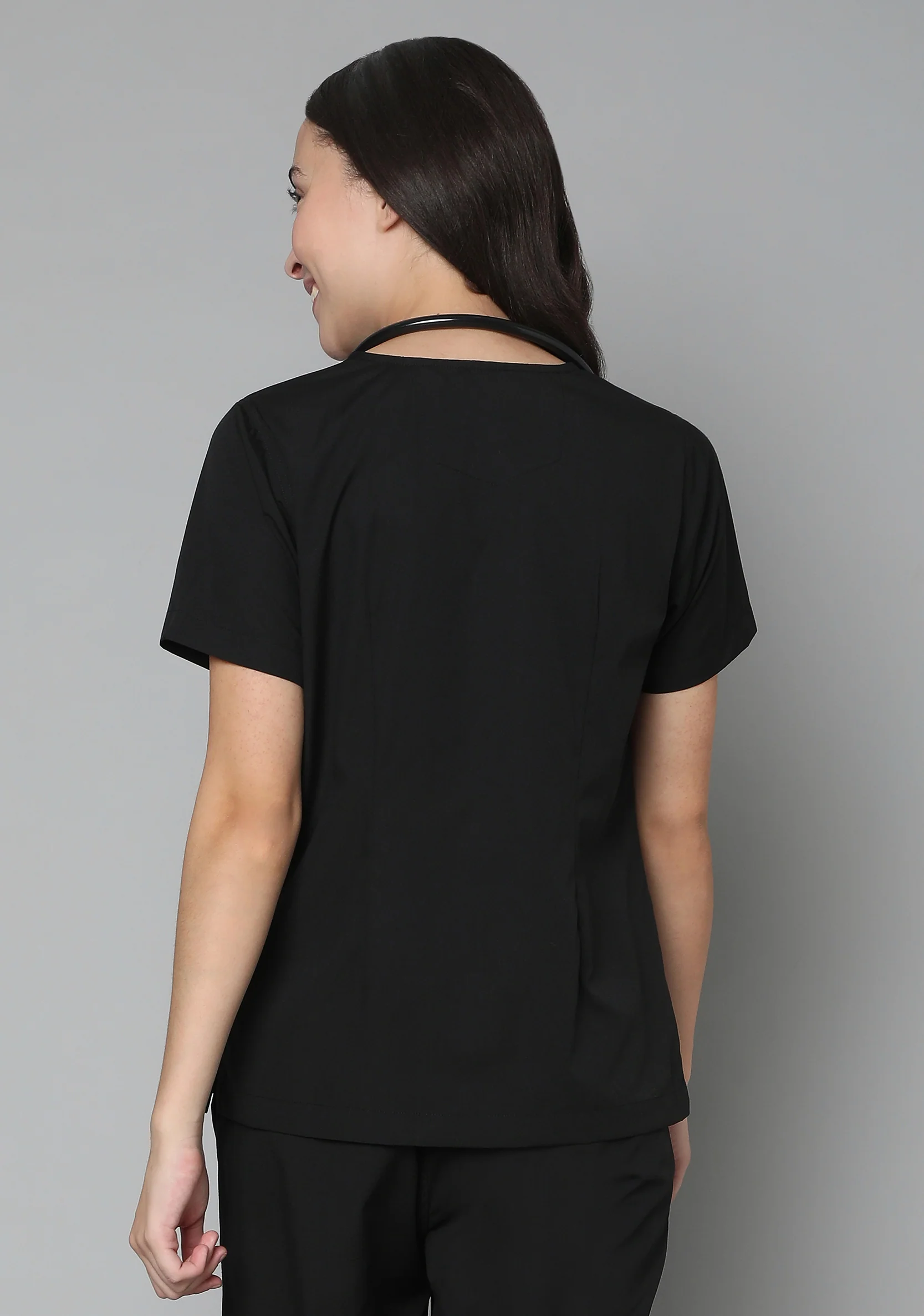 Classic Women's 2-Pocket (Black) Scrub Bottom - Image 6