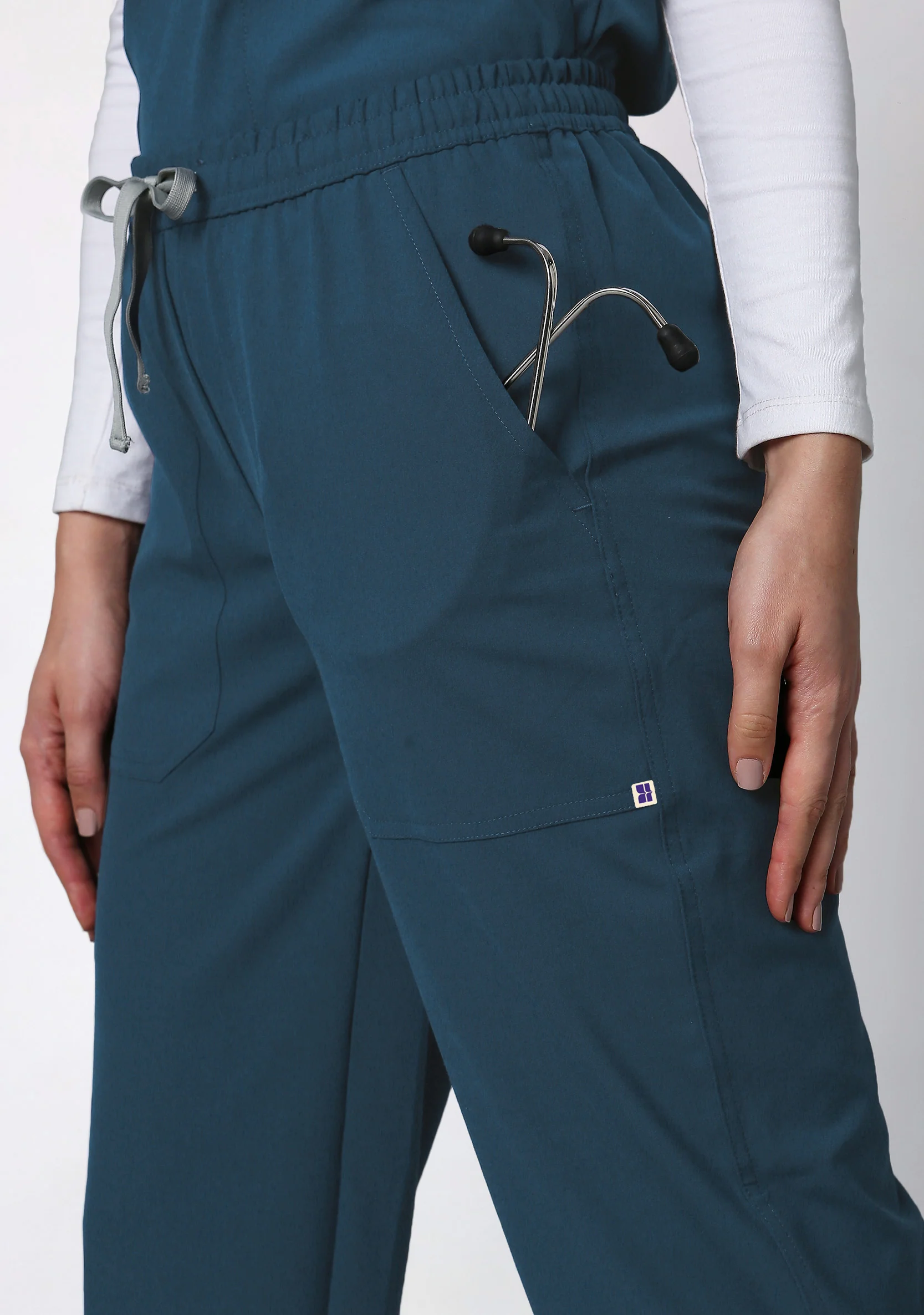 ecoflex™ Women's V-Neck (Forest Green) Scrub - Image 3