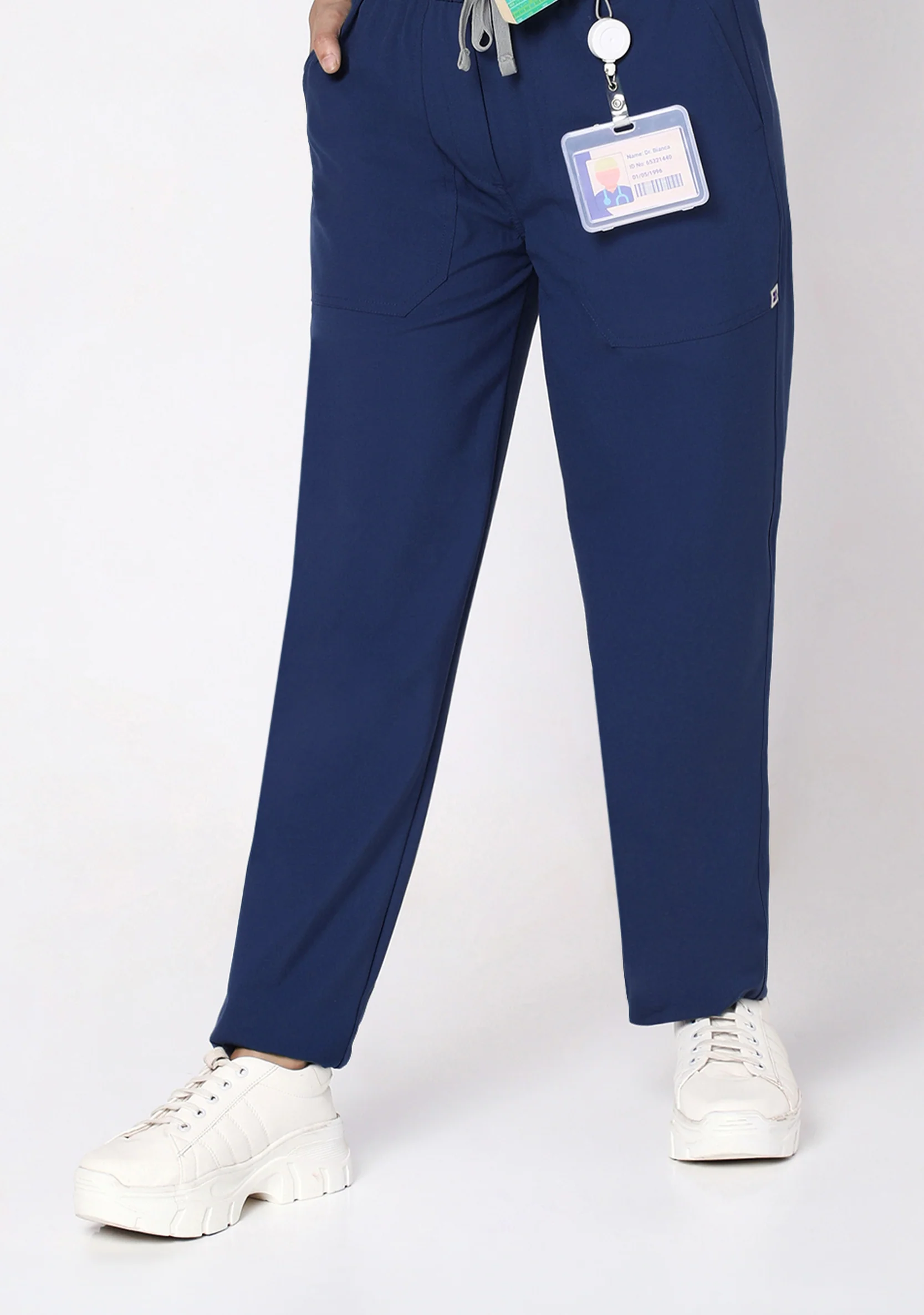 ecoflex™ Women's V-Neck (Navy) Plus Size Scrub - Image 4